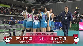 【きょうのハイライト☆準決勝／古川学園（宮城）vs共栄学園（東京）［女子］】春の高校バレー2020･第72回全日本バレーボール高等学校選手権大会 [upl. by Cilla515]