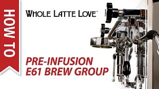 How To PreInfusion on E61 Brew Group Espresso Machines [upl. by Goda659]