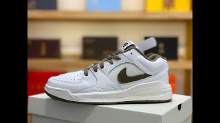 2023 NIKE Jordan Stadium 90 white brown LOW casual mens and womens white sports shoes FB2269102 [upl. by Leeland624]