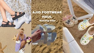 Ajio Footwear Haul  Trendy Summer Footwear from Ajio  yayysonali [upl. by Mahala]