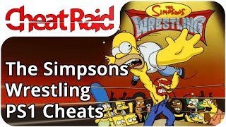 The Simpsons Wrestling Cheat Codes  PS1 [upl. by Nilson]