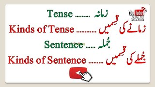 Complete Detail Of Tenses  زمانہزمانے کی قسمیںجُملہجُملے کی قسمیں By SJabeen [upl. by Jovi]