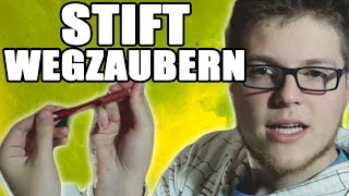 STIFT WEGZAUBERN TRICK FÜR ANFÄNGER mit Erklärung [upl. by Ecnaret]