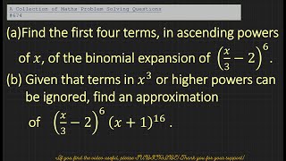 Binomial Expansion  ALevel Maths alevelmaths maths [upl. by Sugna]