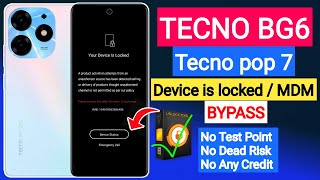 Tecno bg6 mdm bypass unlock tool  tecno spark go 2024 country lock  tecno device is locked [upl. by Flem]