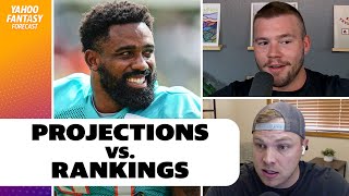 Rankings vs projections amp what factors fantasy analysis doesnt get right  Yahoo Fantasy Forecast [upl. by Yecac631]