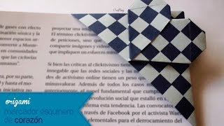 Origami  Marcador esquinero de corazón [upl. by Eninaej]