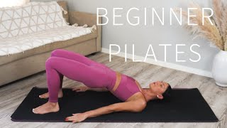 35 MIN FULL BODY PILATES WORKOUT FOR BEGINNERS  No Equipment [upl. by Yeznil]