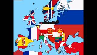 Flags of Europe from 1800 to 2016 [upl. by Malena]