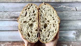 Seeded sourdough bread recipe [upl. by Bloch903]