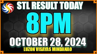 Stl Result Today 8pm MINDANAO October 28 2024 [upl. by Newbold]