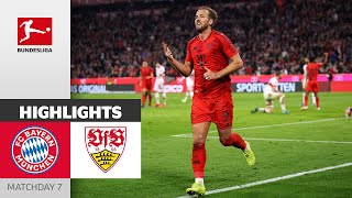 Unstoppable Kane Scores Hattrick  FC Bayern München  VfB Stuttgart 40  Highlights  Matchday 7 [upl. by Srevart]