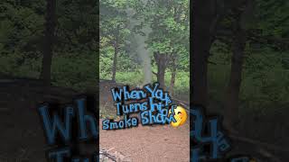 Smoking out the backyard 😳🔥 campfire yardwork landclearing smokeshow [upl. by Drucilla640]