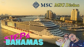 Step6 🇧🇸 BAHAMAS 2023 Part1 🚢Croisière sur le MSC Divina Nassau Pearl Island Cruise Ship Tour [upl. by Layton]