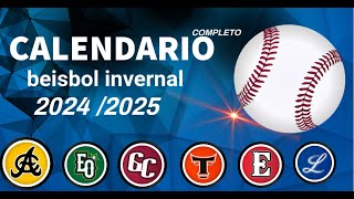 ⚾Calendario De Béisbol invernal Dominicana COMPLETO⚾2024  2025 ⚾ DIA POR DIA ⚾ y HORARIO [upl. by Sucramraj200]