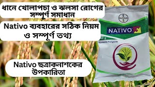 Nativo কখন কিভাবে কোন কোন রোগের জন্য ব্যবহার করবেনধানের খোলাপচা ঝলসা সমস্যা সমাধানBayer Nativo [upl. by Atival128]