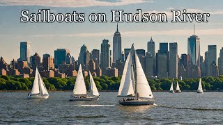 Sailboats in Hudson River [upl. by Kealey]