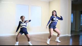 Sisters double dance routine goes viral [upl. by Yruj]