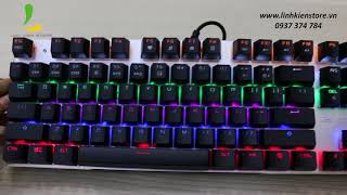 Hướng dẫn sử dụng bàn phím cơ giá rẻ Zero Esport Gaming Gear TKL 87 phím ĐÈN LED cực đẹp [upl. by Nisotawulo]