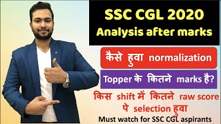 SSC CGL 20202021 Tier1 Analysis After Marks Normalisation Analysis Toppers Tier2 preparation [upl. by Pickford282]