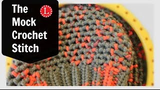 Loom Knit Stitch Mock Crochet  Loomahat [upl. by Sorkin169]