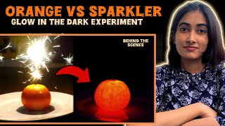 Orange vs Sparkler 🎃  Glow in the Dark Experiment  KaRiPieEast [upl. by Esdnyl]