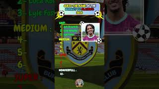 Guess the Burnley FC Players 2024  Ultimate Quiz Challenge for Fans football quiz challenges [upl. by Cid215]