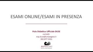 6COME FUNZIONANO GLI ESAMI E LE SEDI DI ESAME esami online esami in presenza [upl. by Drusie]