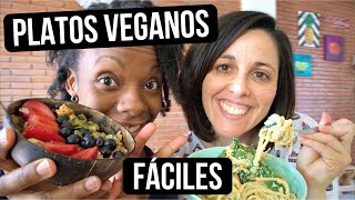 3 PLATOS VEGANOS RÁPIDOS FÁCILES Y ALTOS EN PROTEÍNA [upl. by Sifan]