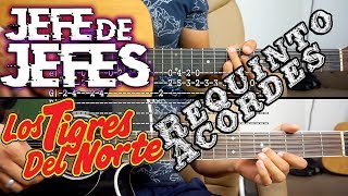 Tutorial  Jefe de jefes  Los tigres del norte  Requinto  Acordes  TABS [upl. by Latihs]