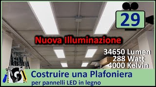 NUOVA Illuminazione  Come costruire una Plafoniera per Pannelli LED fai da te in legno [upl. by Mauer]