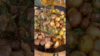 Buttery steak bites and potatoes with pappys new blue label seasoning [upl. by Llednyl524]