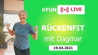 RÜCKENFIT mit Dagmar – LIVE aus dem FunSportZentrum Kornwestheim  19042021 [upl. by Volotta]