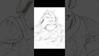 Gamorrean Guard WIP drawing starwars jabba jabbathehutt returnofthejedi drawing portrait [upl. by Adnesor966]