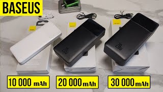 Power Bank Baseus на 10 20 и 30 000 mAh  ОЗОР и ТЕСТЫ [upl. by Germaun201]