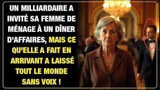 Milliardaire invite sa femme de ménage à un dîner daffaires et son arrivée laisse tous sans voix [upl. by Booker334]