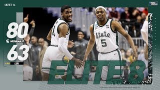 Michigan State vs LSU Sweet 16 NCAA tournament extended highlights [upl. by Eioj614]