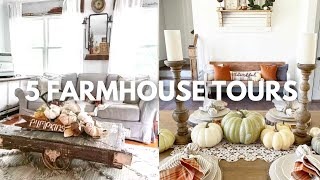 5 Fall Antique Farmhouse Home Tours [upl. by Shifrah]