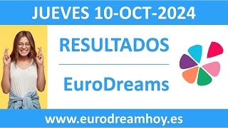 Resultado del sorteo EuroDreams del jueves 10 de octubre de 2024 [upl. by Shinberg]