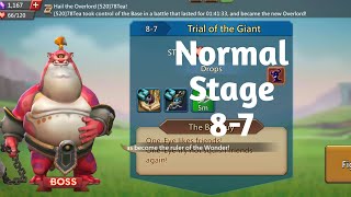 Lords mobile normal stage 87 f2pTrail of the gaint normal stage 87 [upl. by Dannye880]