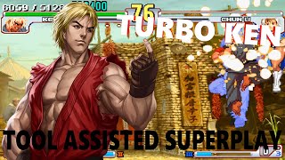 TAS  Street Fighter III 4rd Strike Arranged Edition TURBO CHEAT  Ken  Super Art 2 [upl. by Yhtuv]