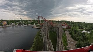 WOLVERIVE WILDCAT FRONT ROW 5K POV HIGHEST QUALITY FANTSTIC WOODEN COASTER [upl. by Leotie]