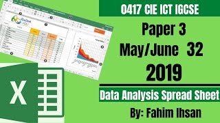 IGCSE ICT 0417P322019 May  June Spread Sheet [upl. by Guss]