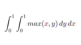 The maximum function double integral [upl. by Sunda]