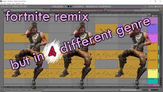 Fortnite song remix But in 4 different genre [upl. by Eseuqram610]