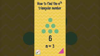 How to find the nth triangular number numbers mathhelp gcsemaths minitymaths [upl. by Bryner307]