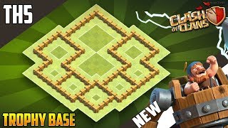 Best BASE TH5 HYBRIDTROPHYdefense Base 2018 Town Hall 5 Hybrid Base Design  Clash of Clans [upl. by Placidia]