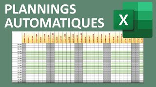 Créer des calendriers et plannings automatiques avec Excel [upl. by Spike]