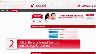 How to refer a friend using vianet customer portal and get 1 month free [upl. by Glenden]