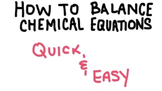 How to Balance a Chemical Equation EASY [upl. by Liagabba]